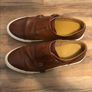 Brown leather zara shoes